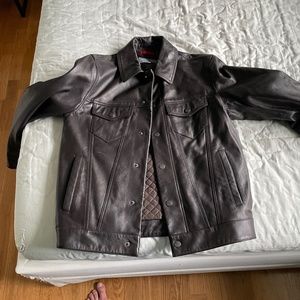 Espresso Brown Michael Kors leather jacket